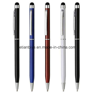 Stylo à bille en métal Stylus Slim tactile élégant (LT-C414)